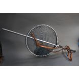 Sharpes of Aberdeen a bow headed salmon landing net, diameter 52 cm.