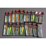 Nineteen Rapala lures, various sizes.