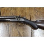 The West of England Gun Company Taunton 12 bore side by side shotgun, with 27 1/2" Damascus barrels,