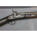 A late 18th/early 19th century percussion sporting gun of large caliber,