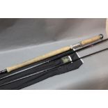 Daiwa Whisker salmon fly rod Mk 2, in three sections, 15', line 9-11.