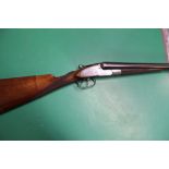 A Allen Glasgow a 12 bore side by side shotgun, with 28" sleeved barrels steel on Damascus,