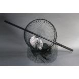 Snowbee a bow headed extending landing net, diameter 47 cm.