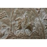 A large Anglo Indian brass plaque, decorated with lions,