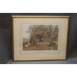 Eight foxhunting engravings, two by Robert Houston RSW after J Pollard,