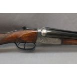 Laurona a 20 bore side by side shotgun, with 28" barrels, quarter and three quarter choke,