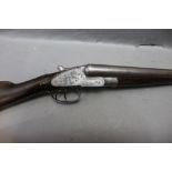 Leech & Son Chelmsford a 12 bore side by side shotgun with 30" Damascus barrels,