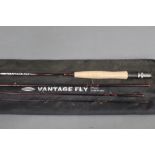 A Fladen Vantage trout fly rod, in four sections, 8', Line 4.