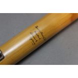 Hardy Bros Ltd a bamboo rod tube with leather top,