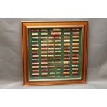 A cartridge display board 6 mm - 4 bore paper and metallic cases, makes such as Holland & Holland,