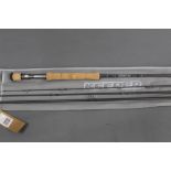 Keeper trout fly rod in four sections, 9' 6". Line 7.