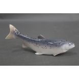 Royal Copenhagen trout figure, length 20 cm.