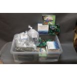 Box lot containing 3 Fladen Charter BB reels, 3 Vigor Jade reels, two boxes of fishing lights,