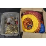 Two large boxes of Flying C silicon tubing, spinner blades etc.