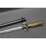 A French military Lebel Cruciform bayonet, blade length 20 1/2".