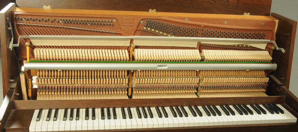 A modern Fazer oak finish upright piano, 141 cm wide. - Image 3 of 8