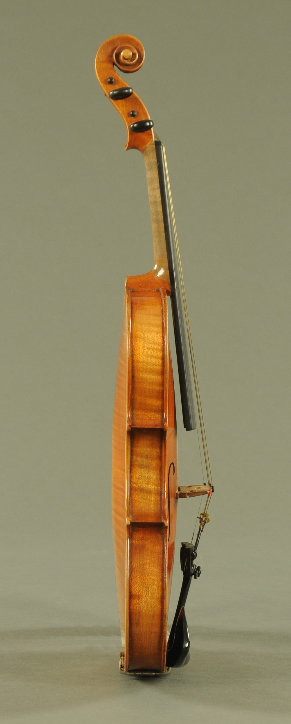 A 19th century full size violin with figured two piece back, - Image 4 of 11