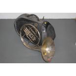 A early 20th century plated Boosey and Hawkes "Imperial" French Horn Number 151451,