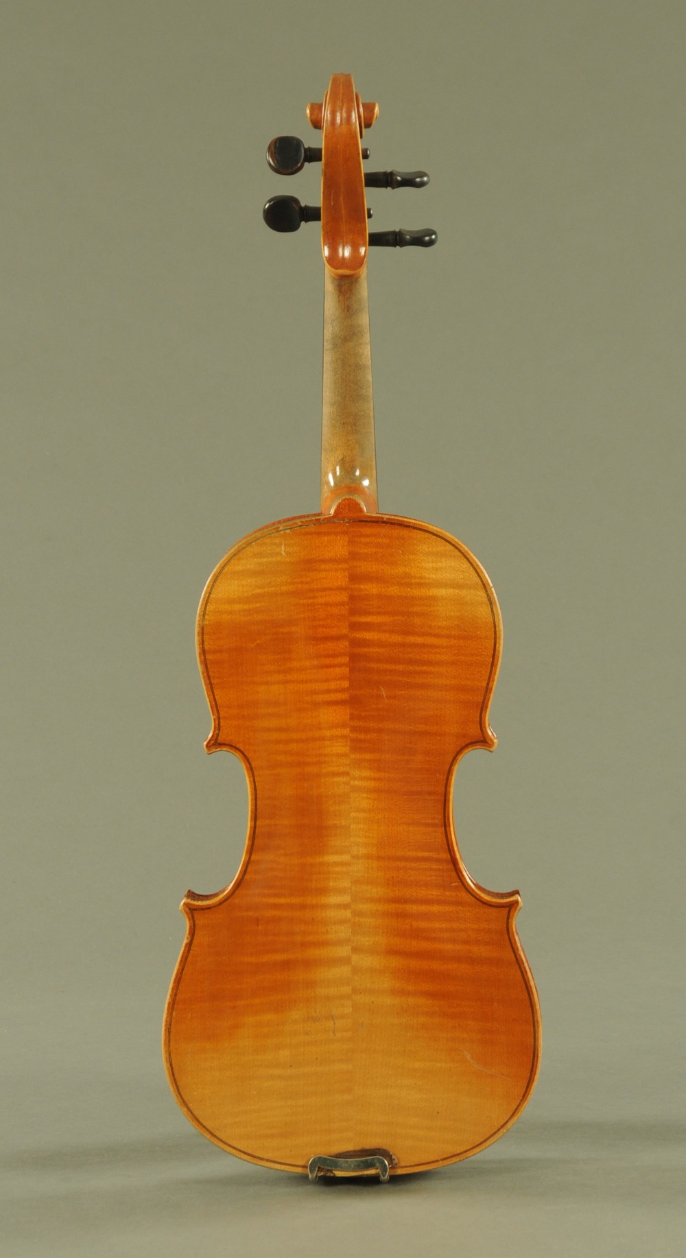 A 19th century full size violin with figured two piece back, - Image 5 of 11