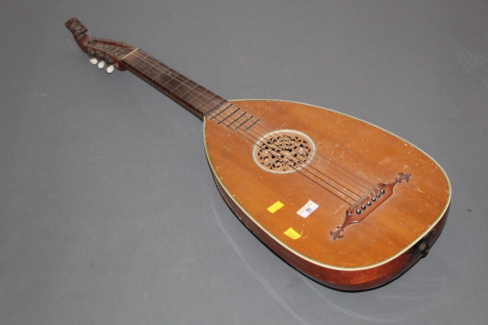 A mid 19th century German Lute guitar by Rosetti,