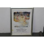 A Wally Mammoth Productions signed Paul Gerrett Memorial concert poster,