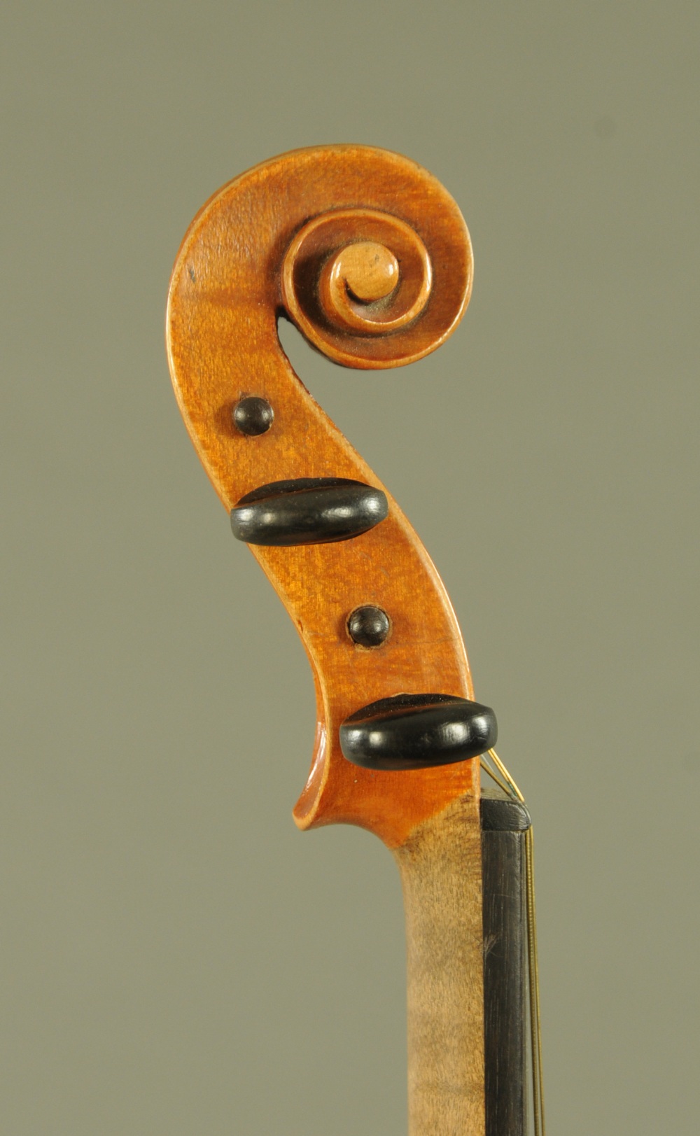 A 19th century full size violin with figured two piece back, - Image 6 of 11