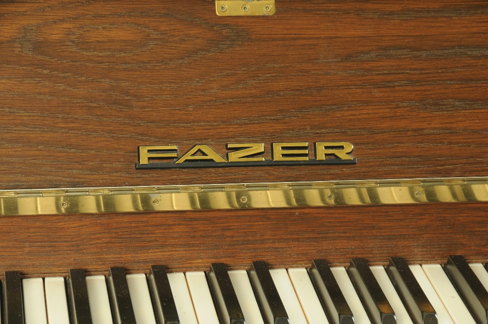 A modern Fazer oak finish upright piano, 141 cm wide. - Image 2 of 8