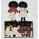 A group of six Robin Rive Countrylife handmade golly dolls, comprising "Rastus", "Rosa",