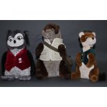 A group of three Dora designs animal inspired door stops, comprising Oscar the Otter,