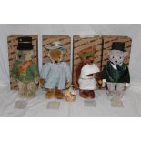 A group of four Dean's Rag Book Company limited edition teddy bears, from the Past Times range,