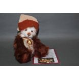 A soft plush "Nutmeg" Charlie Bear, CB621329, having embroidered facial details, sculpted paws,