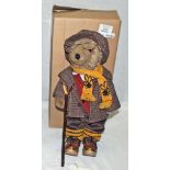 A Lakeland Bears teddy bear, titled "Grandpa Bumble", wearing woolen & tweed clothing,