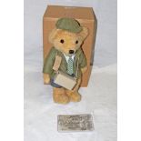 Three Danbury Mint and Merrythought teddy bears: "Johnny the Evacuee bear",