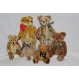 A group of six Big Softies and Stonegate Teddy Bears soft toys, including two growler bears,