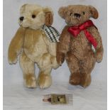 Two Merrythought limited edition teddy bears, "Celebrating 100 Years of the Teddy Bear",