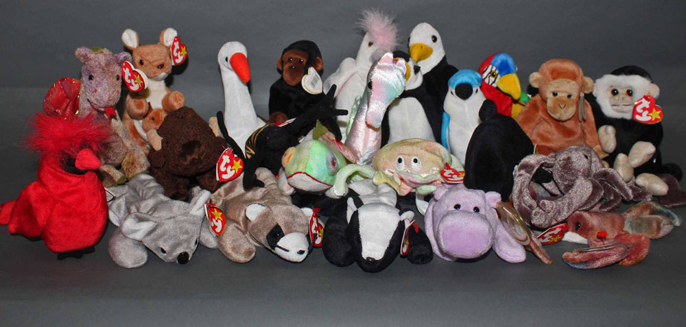 A group of 45 TY Beanie baby animal's, mostly all with swing tags and tush tags. - Image 2 of 2