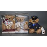 Two boxed "The Great British Teddy Bear Company" commemorative teddy bears,