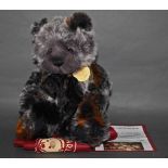 A soft plush "Elmo" Charlie Bear, code CB124899, having grey and black, brown tinged fur body,