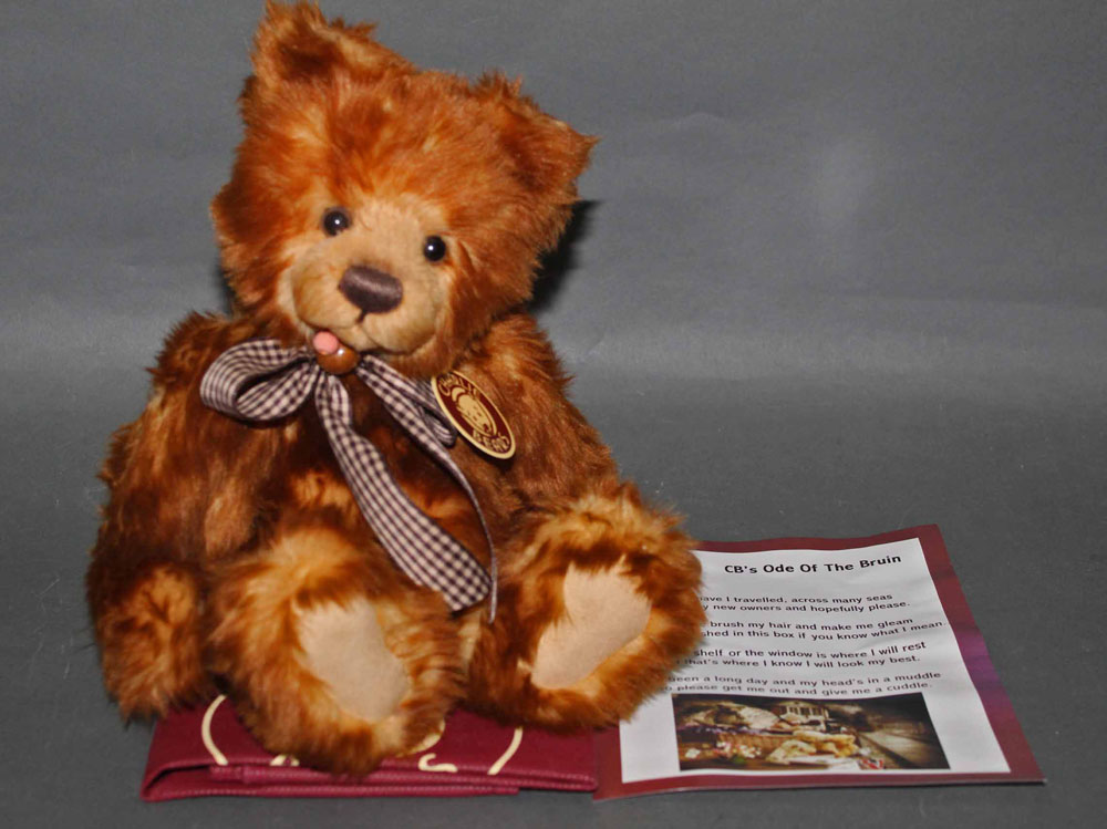 A soft plush "Scamp" Charlie Bear, CB104691, having fox-red fur covered body,