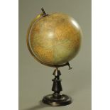 An 19th century French globe terrestre by J Forest.