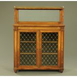 A Regency/William IV rosewood side cabinet,