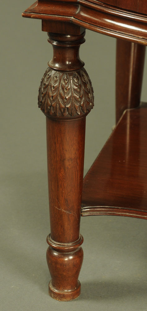 An Edwardian inlaid mahogany combined bookcase and desk, - Image 4 of 8