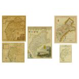 A collection of five antiquarian maps of Cumberland, including John Cary,