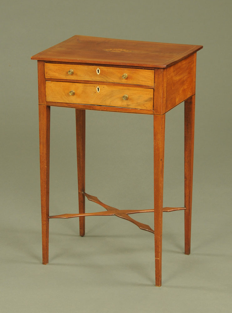 An early 19th century mahogany side table,