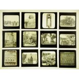 A case of eighty seven late Victorian/early 20th century magic lantern slides,