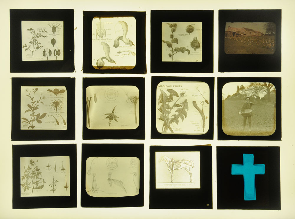 Twenty four late Victorian/early 20th century magic lantern slides,