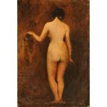 A 19th century oil painting, nude female figure. 67 cm x 45 cm.