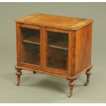 A Victorian walnut low cabinet,