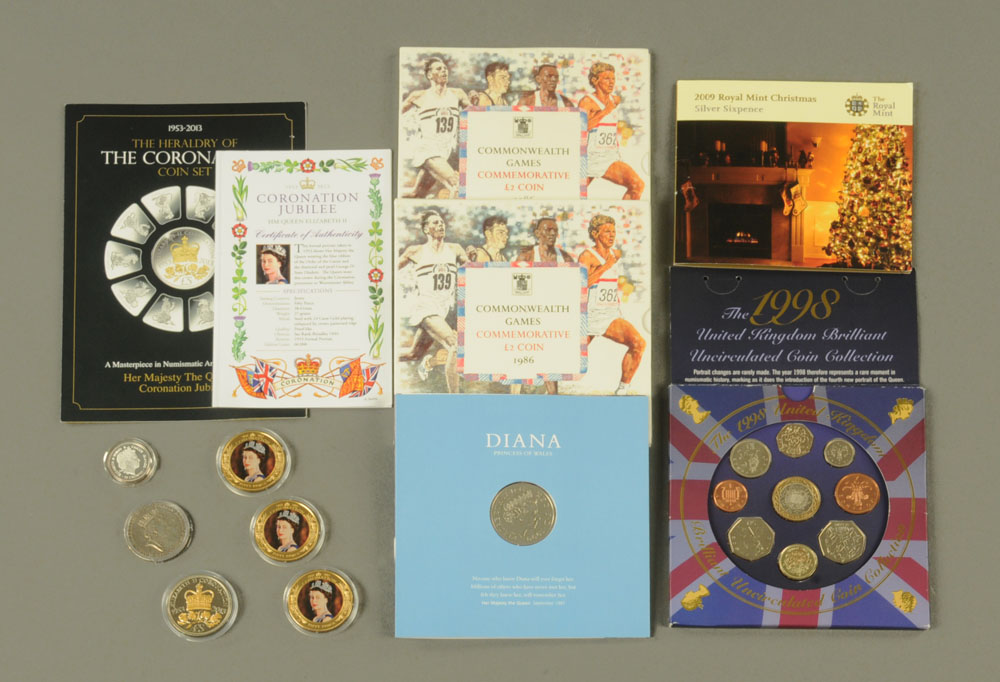 An Elizabeth II 1998 brilliant uncirculated coin collection, issued by The Royal Mint,