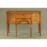 A Regency bow fronted sideboard,